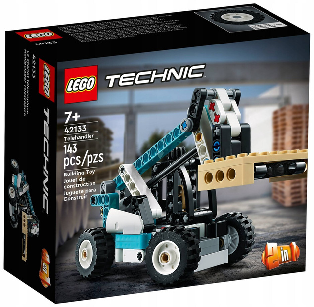 LEGO Technic 2w1 Ładowarka Teleskopowa 143el. 7+ 42133