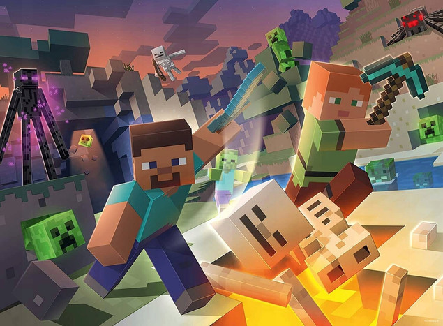 Puzzle 100el XXL Monster Minecraft 133338 RAVENSBURGER