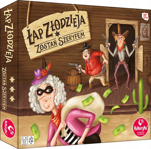 Łap Złodzieja Zostań Szeryfem Gra Planszowa Dla Dzieci Rodzinna 6+ Kukuryku