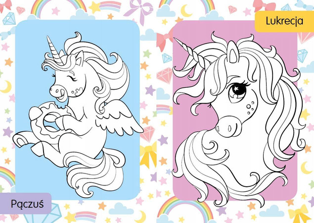 Kolorowanka z tatuażami. Jednorożce