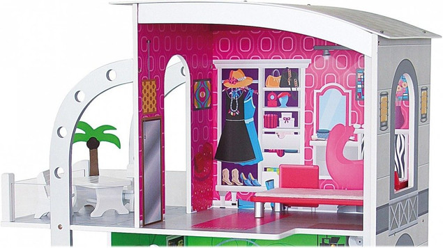 Duży DREWNIANY DOMEK dla lalek Winda WILLA 112 cm