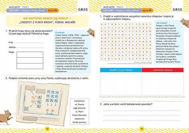 Język polski. Karty pracy w szkole i w domu. Klasa 5