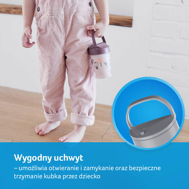 Kubek ze słomką LOVI Freestyle 250ml Salt&Pepper