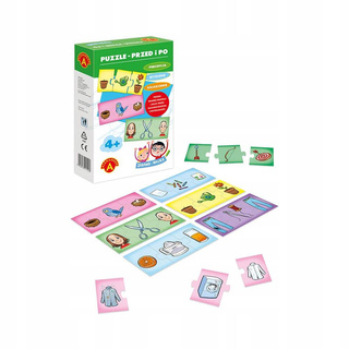 Puzzle Zabawa i Nauka Przed i Po Percepcja Kojarzenie 4+ Alexander 1841