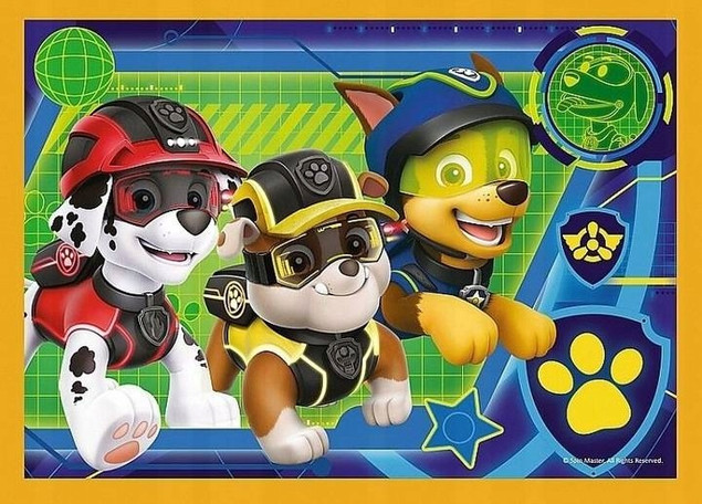 Puzzle 4w1 Zawsze na czas Psi Patrol Trefl 34395