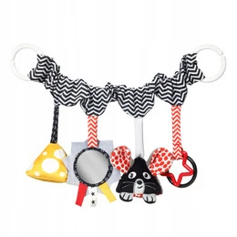 BABYONO ZAWIESZKA DO WÓZKA I FOTELIKA SENSORYCZNA KONTRASTOWA CHEESE & SKIP