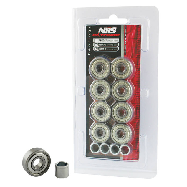 8x Łożysk Do Kółek Rolek ABEC-9 Chrome Zestaw