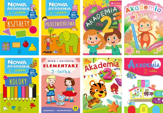 KSIĄŻECZKI DLA DZIECI ZESTAW AKADEMIA 2-LATKA