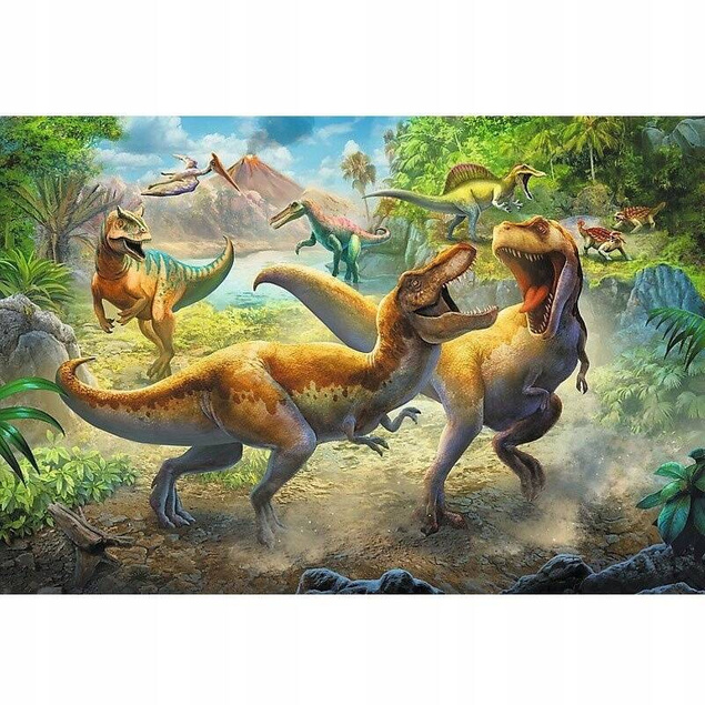 Trefl puzzle 160el Walczące Tyranozaury 15360