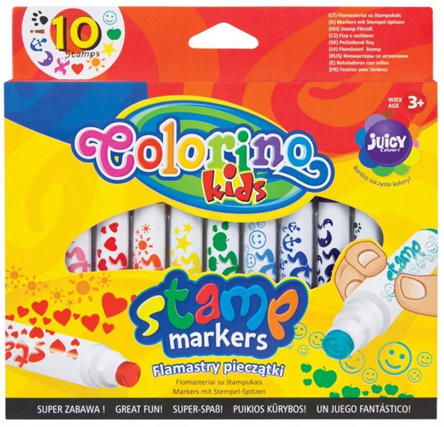 Pisaki 10kol pieczątki COLORINO