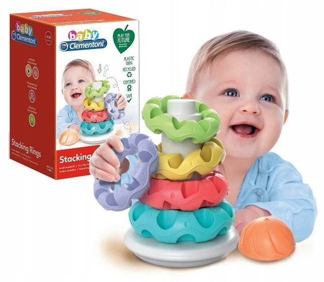 Układanka Kolorowa Wieża Piramidka Sorter Clementoni 17103