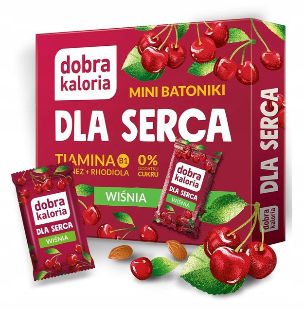 Zdrowe Mini Batoniki Dla Serca Wiśnie Dobra Kaloria Wiśniowe 0% Cukru