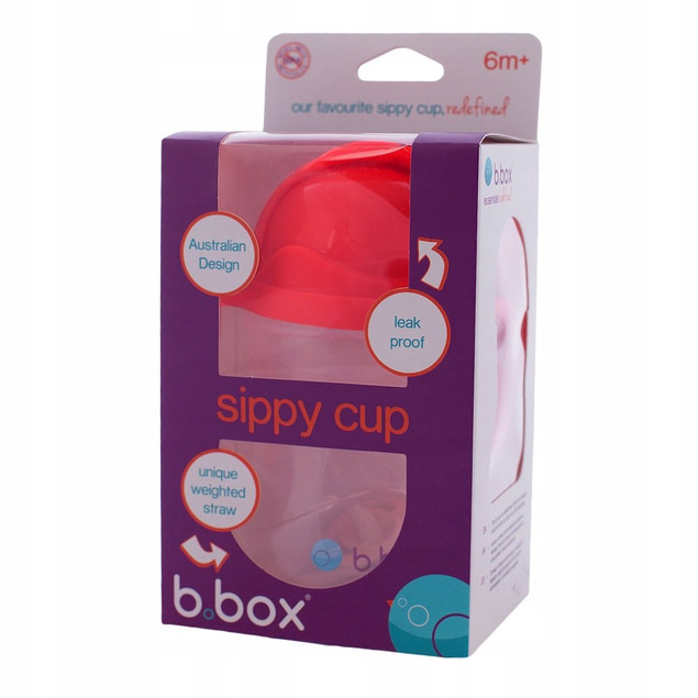 Kubek Niekapek Z Obciążoną Słomką ARBUZOWY 6M+ 240 ml B.Box