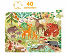 Dzikie Puzzle Zwierzaki LAS Zwierzątka Natura Układanka 40el. 3+ CzuCzu