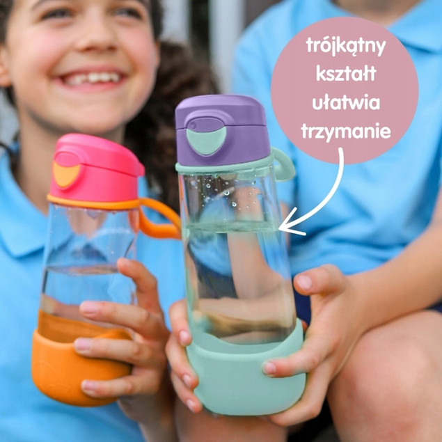 Sportowa Butelka Tritanowa Bidon Ustnik ZIELONY Dla Dzieci 600ml 3+ B.Box
