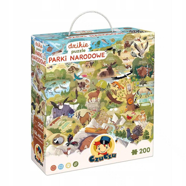 CzuCzu Dzikie Puzzle Parki Narodowe Układanka 200el. 6+