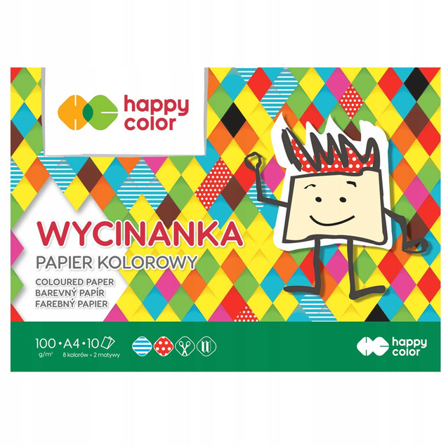 BLOK WYCINANKA HAPPY COLOR A4/10K PAPIER KOLOROWY
