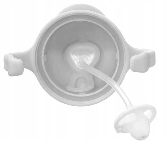 Kubek Niekapek Z Obciążoną Słomką Szary 6M+ 240 ml B.Box