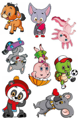 Kolorowanka z tatuażami. Rozkoszne zwierzaczki