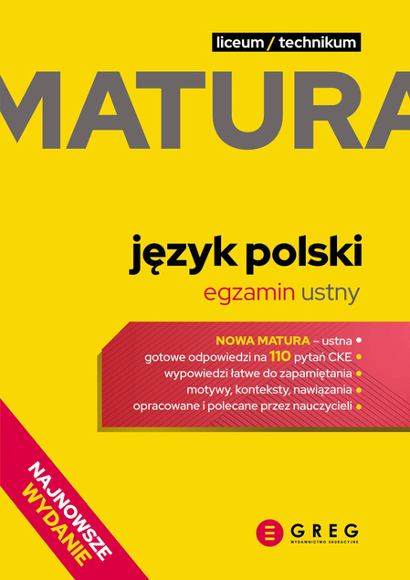 4w1 Nowa Matura 2024 Język Polski Angielski Matematyka Repetytorium Greg