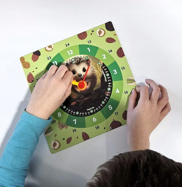 Zegar Zabawka Edukacyjna Tekturowa JEŻYK Jeż 5+ Alexander 2794