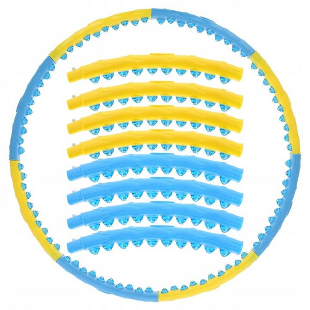 HHP022 YELLOW-BLUE HULA HOP 1,45KG 110CM HMS