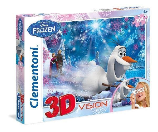 3D Vision FROZEN Puzzle 104el CLEMENTONI 20603