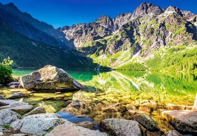 Puzzle 1500 Układanka Polska MORSKIE OKO Tatry Góry Zachód Słońca 9+ Castor