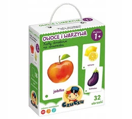 CzuCzu Karty obrazkowe na sznurku Owoce i Warzywa