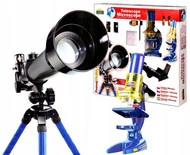 TELESKOP + MIKROSKOP Edukacyjny LUNETA 2w1 STATYW