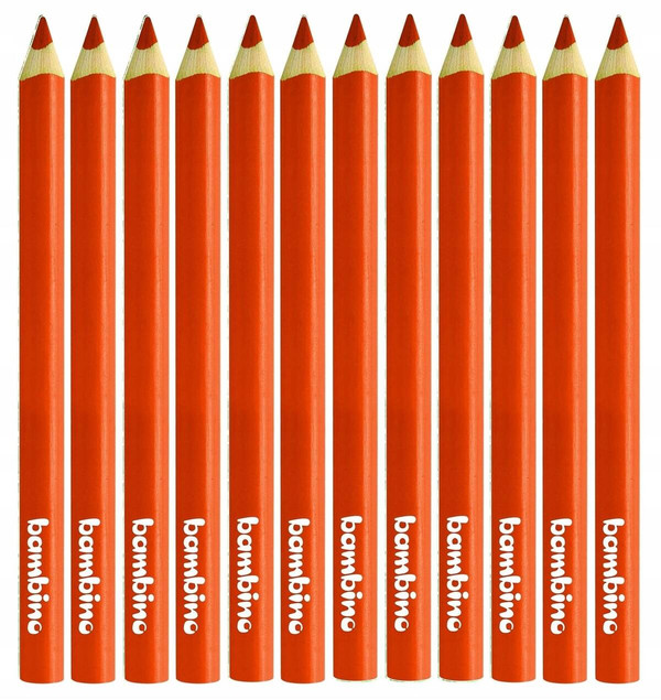 BAMBINO Kredki trójkątne POMARAŃCZOWA 12 szt