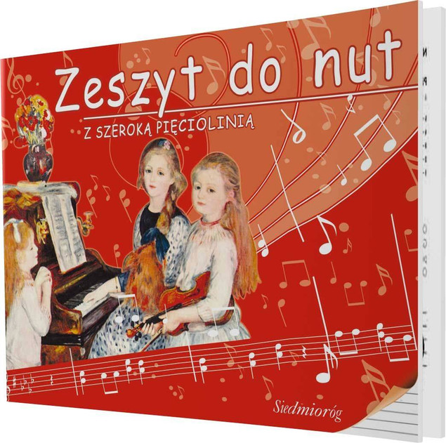 Zeszyt do nut z szeroką pięciolinią