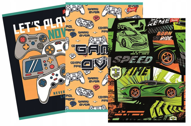 4 x UNIPAP ZESZYT A4/32 kratka z marginesem dla chłopca 5720