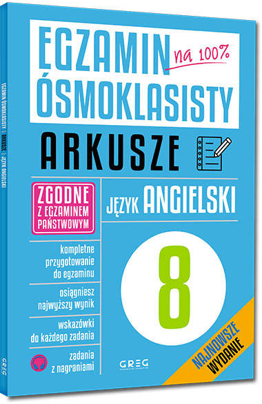 3x EGZAMIN ÓSMOKLASISTY ARKUSZE MATEMATYKA POLSKI ANGIELSKI