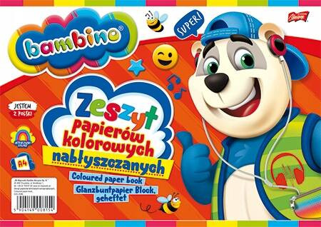 ZESZYT PAPIERÓW KOLOROWYCH NABŁYSZCZANYCH 10K 