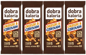 4x Zdrowy Fit Baton CZEKOLADA Orzeszki Bez Cukru Dobra Kaloria