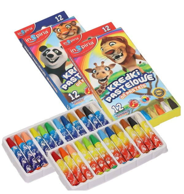 KREDKI PASTELOWE 12 KOLORY INSPIRIA