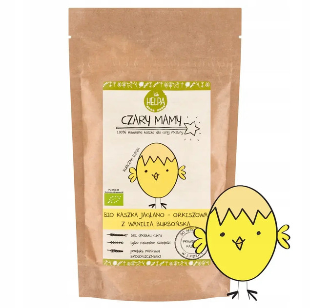 HELPA Ekologiczna Kaszka Dla Dzieci Bio Jaglano - Orkiszowa z Wanilią 200g