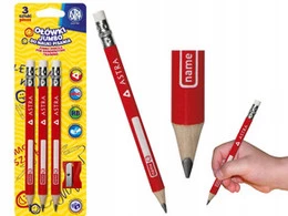 Ołówek Tradycyjny Trójkątny Do Nauki Pisania HB Jumbo Gruby 3 szt. Astra