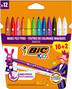 BIC KIDS Magic Flamastry Mazaki Pisaki Magiczne z WYMAZYWACZEM 12 Kolorów