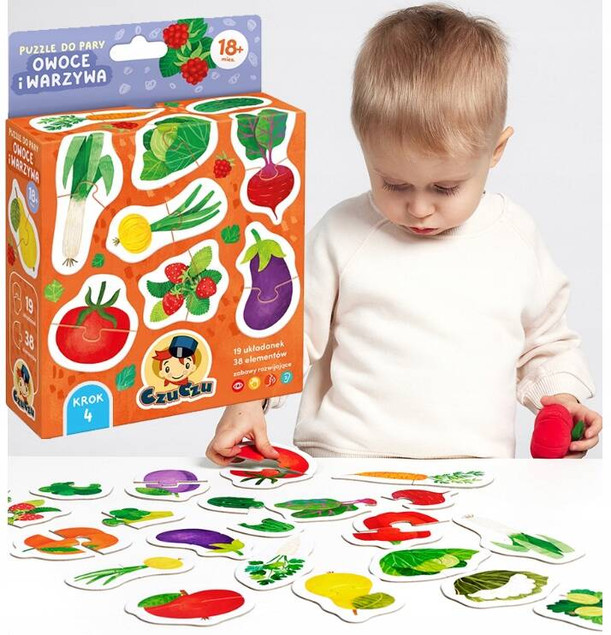 CzuCzu Puzzle do pary Owoce i warzywa 18m+