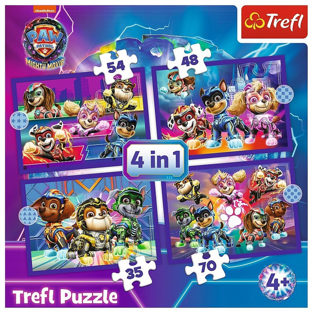 Puzzle 4w1 Układanka Dla Dzieci Psi Patrol PSI PATROL DRUŻYNA 4+ Trefl