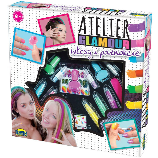 Atelier Glamour Włosy i Paznokcie | Brokaty, Naklejki, Pisaki