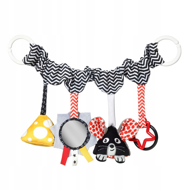 BabyOno Kontrastowa Zawieszka Do Wózka Fotelika Łóżeczka SENSORYCZNA 797