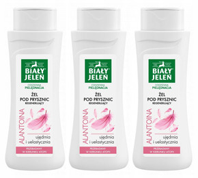 3x BIAŁY JELEŃ Żel Pod Prysznic ALANTOINA Regenerujący 300ml Hipoalergiczny