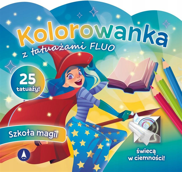 Kolorowanka Z Tatuażami FLUO Szkoła Magii 3+ Skrzat