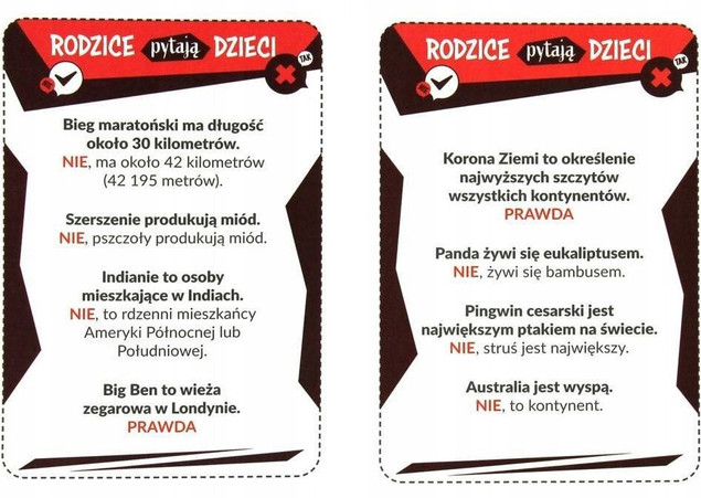3w1 DZIECI KONTRA RODZICE MAGIA ŚWIĄT PRAWDA FAŁSZ