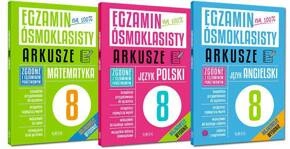 Zestaw | 3x Egzamin Ósmoklasisty Komplet 3w1 ARKUSZE GREG 2024/25 