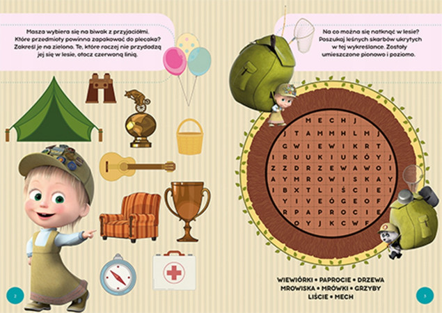 Masza i Niedźwiedź. Zabawy i zadania z naklejkami