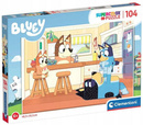 Puzzle 104 Układanka Superkolor BLUEY Piesek Pieski Bajka 6+ Clementoni